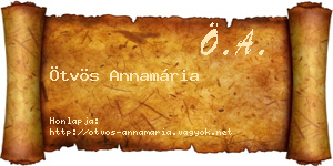 Ötvös Annamária névjegykártya